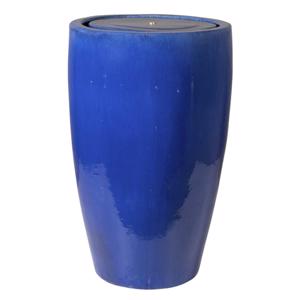 Glazed Ceramic Praga High Fountain - Blue